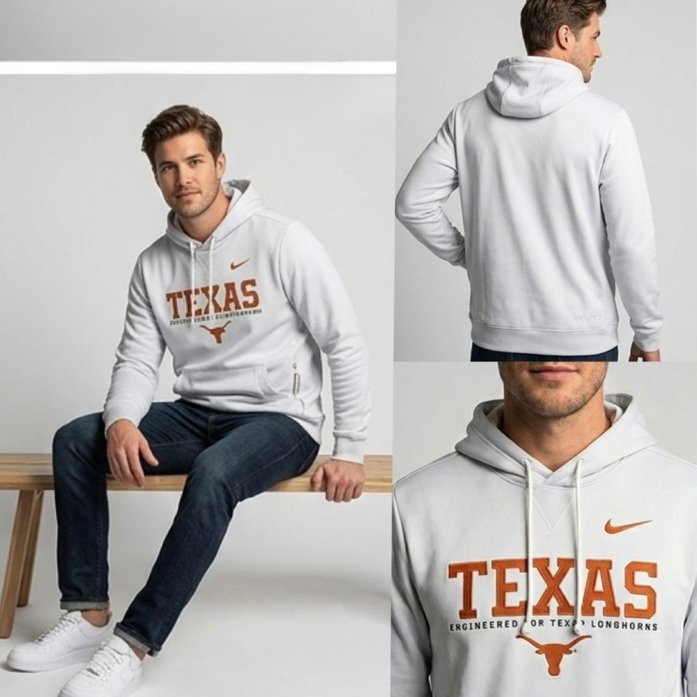 Texas Longhorns Nike Mens Sideline Standard Issue Dri-Fit Hoodie Pullover Medium